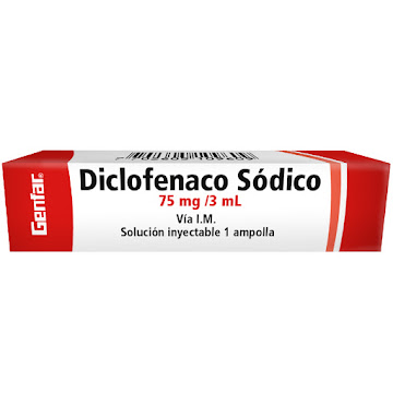 Diclofenaco Sodico   Genfar 75mg/3ml Ampolla Caja X 1 Amp        