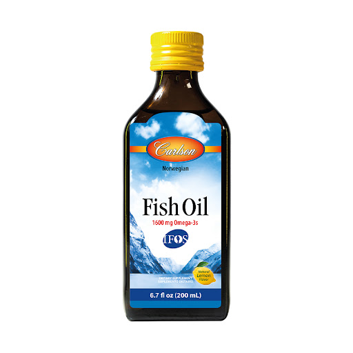 Fish Oil Omega-3s 1600 mg Carlson Labs Jarabe Sabor Limón Frasco x 200 ml
