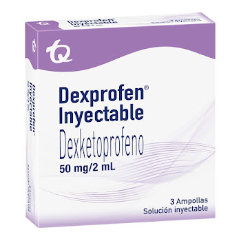 Dexprofen Inyectable   50mg/2ml Dexketoprofeno Tecnoquímicas Ampollas Caja x 3 und  