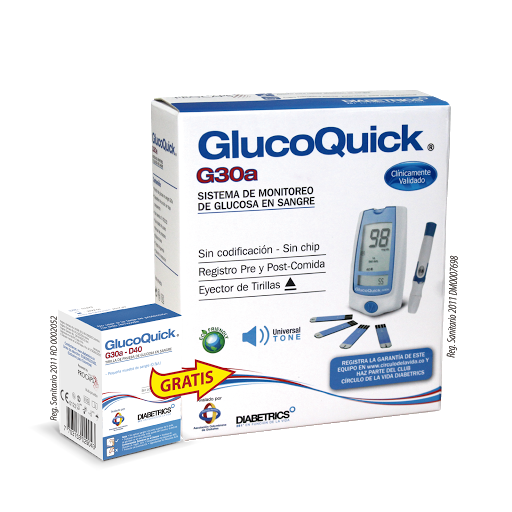 Glucómetro Glucoquick G30a + 50 Tiras x 1 und