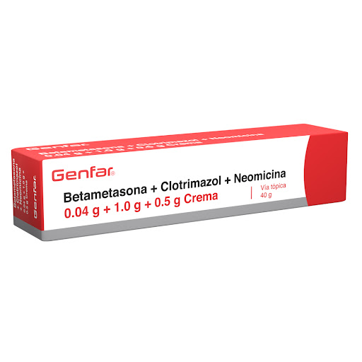 Betametasona + Clotrimazol + Neomicina Genfar 0.04/1/0.5G Crema Tubo x 40 g  
