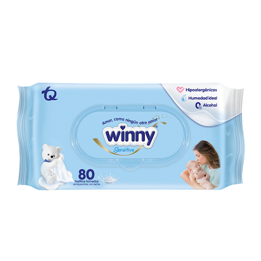 Toallitas Húmedas Winny Sensitive Abullonaditas x 80 und