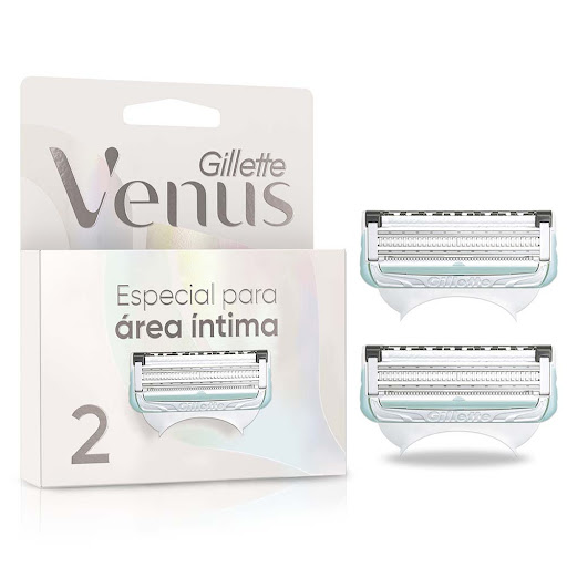 Cuchilla de Afeitar Gillette Venus Mujer Área Íntima Repuestos Caja x 2 und