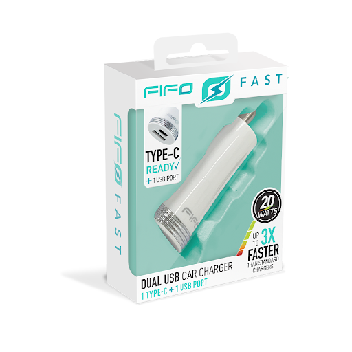 Cargador Para Carro Fifo   Super Rápido USB-Tipo C x 1 und