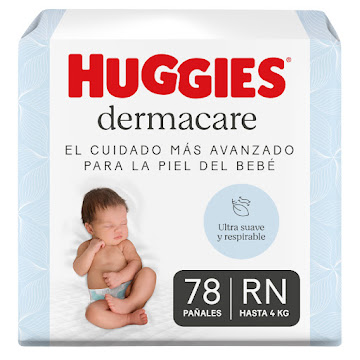 Pañales Huggies   Dermacare Recién Nacido X 78 und  