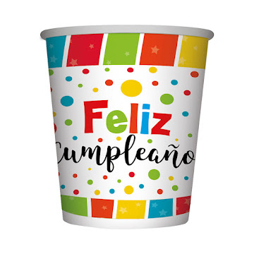 Vasos Sempertex Feliz Cumpleaños Multicolor x 8 und  