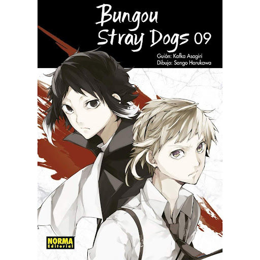 Bungou Stray Dogs No. 9 Editorial Norma Libro x 1.0 BUNGOU STRAY DOGS 09  Autores: Harukawa Asagiri  Colecciones: CÓMIC MANGA  Editoriales: NORMA Editorial  Series: BUNGOU STRAY DOGS ISBN: 9788467933888 Fecha de venta 22/3/2019 Formato: Tapa blanda con