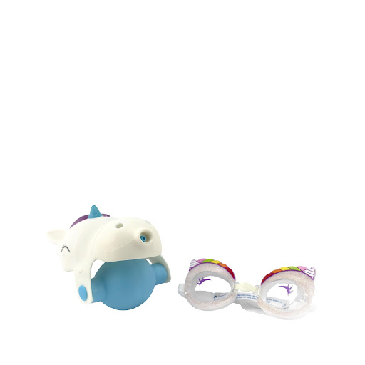 Set de Lanzador y Gafas Acuáticas Diseño Unicornio Aqua Trendz Aqua Trendz Caja x 1 ĦDispara y mójate con el lanzador y gafas de agua! Es el accesorio de agua perfecto para sumergirse en la diversión, perfecto para actividades familiares, fiestas, juegos al aire libre, playa, jardín,