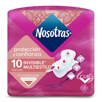 Toallas Higiénicas Nosotras Invisible Multiestilo Paquete x 10 und  