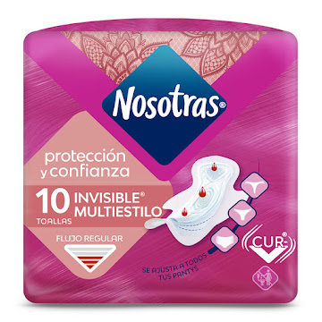 Toallas Higiénicas Nosotras Invisible Multiestilo Paquete x 10 und  