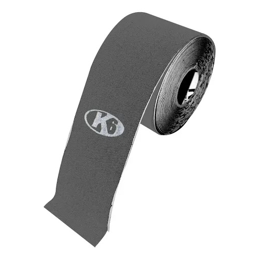 Cinta Kinesiologica Elastica K6 Gris 3 mts x 5 De Ancho x 1 Rollo