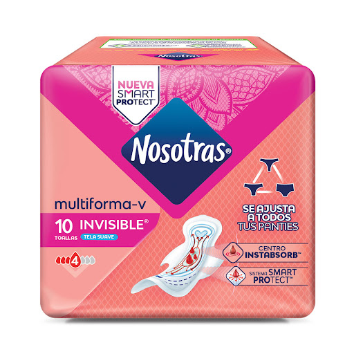 Toallas Higiénicas Nosotras Invisible Multiestilo Paquete x 10 und