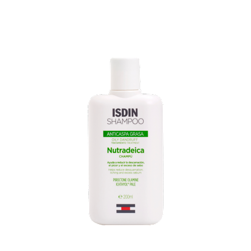 Shampoo Isdin Nutradeica Anticaspa Grasa Frasco x 200 ml