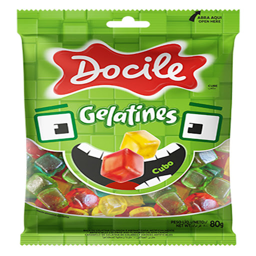 Gomitas Docile Gelatines Sabor Cubo Frutas x 80 gr