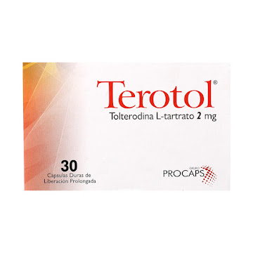 Terotol Tolterodina L-tartrato 2 mg Procaps Caja x 30 Cápsulas  
