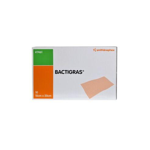 BACTIGRAS 15X20 SMITH Smith & Nephew  x 1 Apósito de gasa parafinada impregnada con clorhexidina al 0.5%, diseñado para proteger heridas y reducir el riesgo de infección. Actúa como una barrera antimicrobiana, ayudando en la cicatrización sin