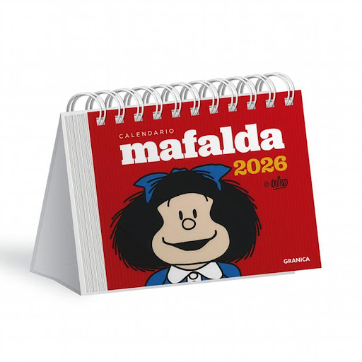 Mafalda 2026 Calendario Escritorio - Rojo Granica Libro x 1.0 Mafalda 2026 Calendario Escritorio - Rojo  Interior: Un día a la vista. - 320pags. Encuadernación: Base de cartón recubierto con espiral doble y termosellado individual. Formato: 13 x 11 Editorial: Ed