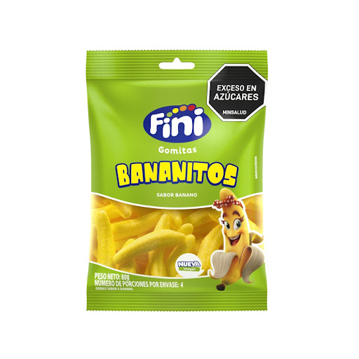 Gomas Fini Bananitos Paquete x 80 gr