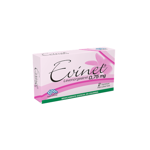 **Evinet Levonorgestrel 0,75Mg Colmed International Caja x2 Tabletas