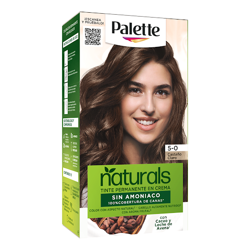 Tinte Palette Naturals Sin Amoniaco 5-0 Castaño Claro Caja x 1 und