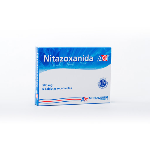 Nitazoxanida AG 500 mg Caja x 6 Tabletas