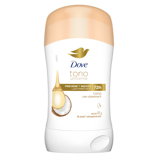 Desodorante Mujer Dove Tono Uniforme Coco Barra Frasco x 45 gr