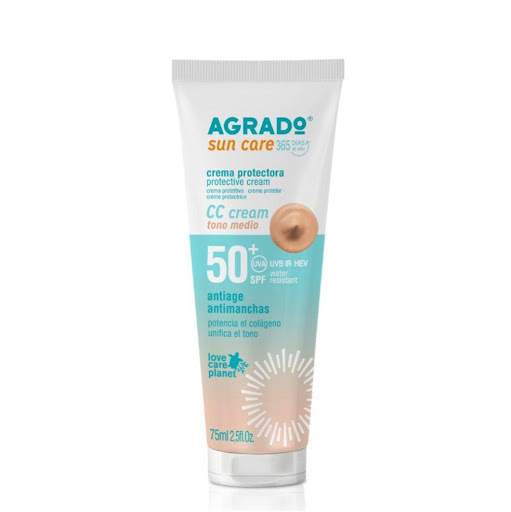 Crema Facial CC Cream SPF50+ Agrado 75 ml AGRADO TUBO x 1 undefined