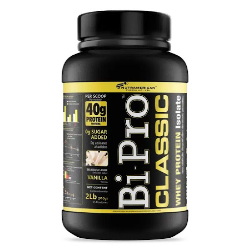 Bipro Classic Vainilla 2 lb Proteina NUTRAMERICANPHARMA Tarro x 2 Lb (910g) Bipro Classic, es una proteína de suero de alta pureza y concentración, con mínimos niveles de grasa y lactosa.