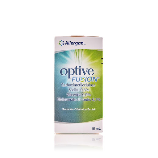 Optive Fusion Carboximetilcelulosa + Glicerina 0.9% Lágrimas Artificiales Abbvie Frasco x 15 ml  