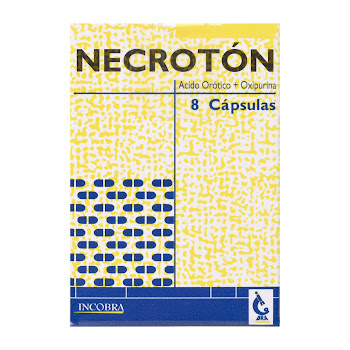 Necrotón Ácido Orótico + Oxipurina 150mg/75mg Incobra Caja x 8 Cápsulas  