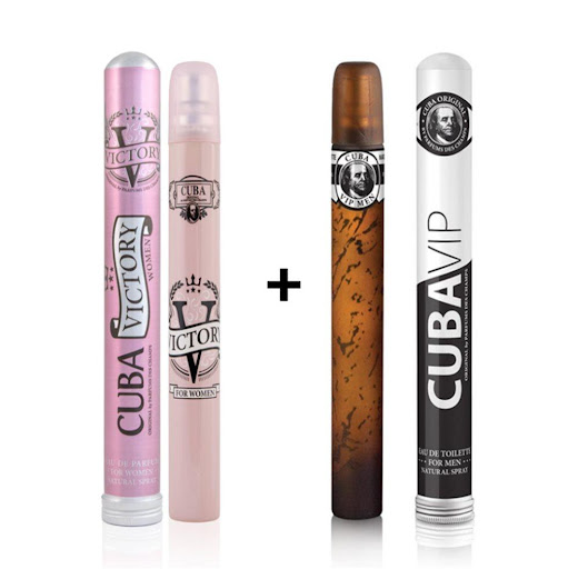 Cuba Victory Woman Eau de Parfum 35 ml + VIP Men Eau de Toilette 35 ml Cuba 35 ml + 35 ml x 2 Cuba Victory Woman Eau de Parfum 35 ml + VIP Men Eau de Toilette 35 ml