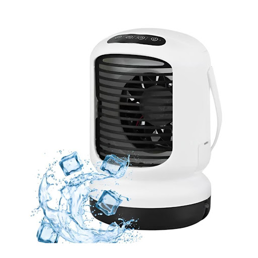 Mini Aire Portatil USB Para Enfriar Cualquier Espacio UNIMARC Unidad x 1 Disfruta de un ambiente fresco y confortable en cualquier lugar con el Mini Aire Acondicionado Portátil USB. Este climatizador evaporativo, con diseño compacto y ligero (24 cm x 15 cm x 15 cm), es ide