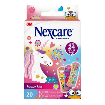 Nexcare Curas Happy Kids 3M Colores Surtidos Caja x 20 und  