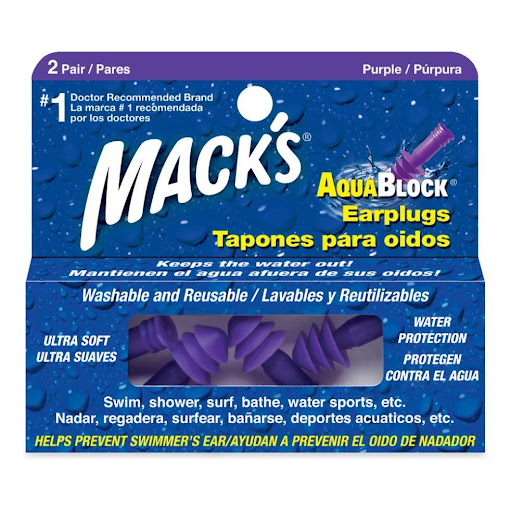Tapones Para Oidos protegen contra el agua Mack´s Mack´s Blister x unidad Tapones para los oídos preformados con brida, fabricados en silicona y diseñados para una protección supersuave, supercómoda e impermeable. El exclusivo diseño Flex Stem y de triple brida permite un a