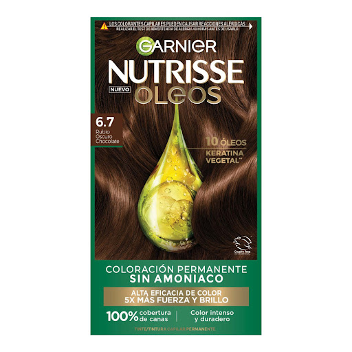 Tintura Garnier Nutrisse Oleos Tono 6.7 Rubio Oscuro Chocolate x 160 ml