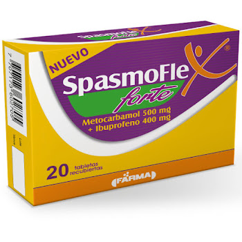 Spasmoflex Forte Metocarbamol + Ibuprofeno 500mg/400mg Caja x 20 Tabletas    
