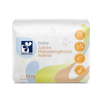 Jabón Bebé Farmatodo   Hipoalergénico Avena x 3 und  