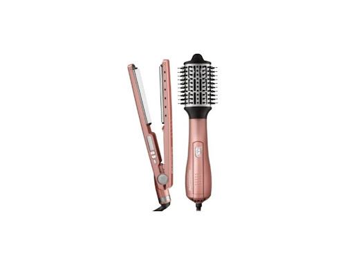 COMBO PP44 ROSE GOLD – PLANCHA 4091 Y HOT BRUSH 2.5″ BaBylissPRO Caja x 1 Und PLANCHA 4091:

Doble voltaje.
Placas de 1 1/4″
Calienta hasta 450°.
5 niveles de temperatura.
Camara generadora de iones.
HOT AIR STYLING BRUSH 2.5″

Barril 2.5″.
Tecnologia nano titanium para un alis