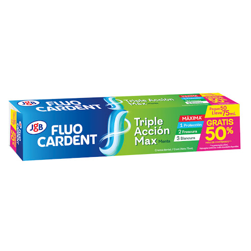 Crema Dental Fluocardent Triple Acción Max Tubo x 75 ml
