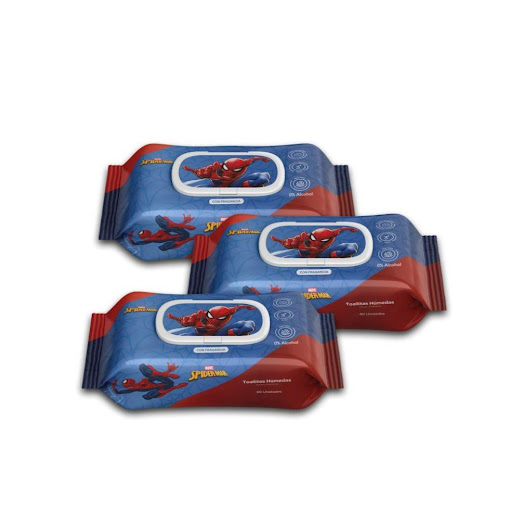 Pack x3 Pañitos Húmedos Marvel Cosmos Spider-Man CMS Cosmos Flow-Packs x 80 Unidades undefined