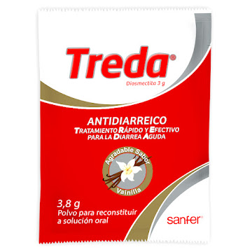 Treda Diosmectita Vainilla 3 gr Sanfer Caja x 6 Sobres  