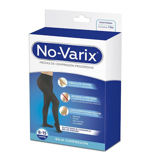 Pantimedia No-Varix compresión 8-15 mmHg opaca sin refuerzo blanco sm/MD No- Varix  x 1 