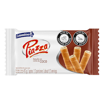 Barquillo Piazza Crema De Coco x 10 und  