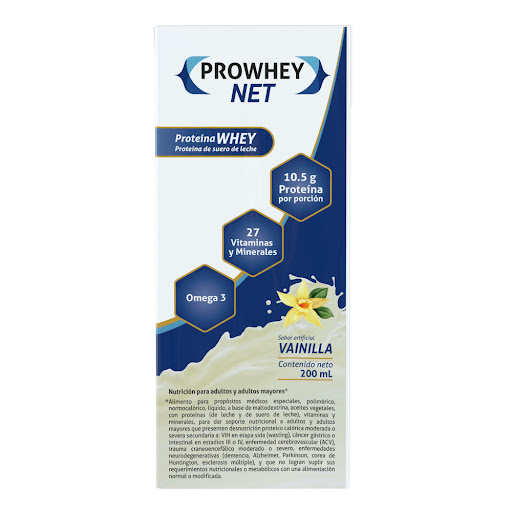 Proteína Liquida Prowhey   Net Sabor Vainilla Caja x 200 ml
