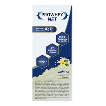 Proteína Liquida Prowhey   Net Sabor Vainilla Caja x 200 ml  