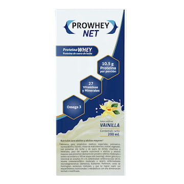 Proteína Liquida Prowhey   Net Sabor Vainilla Caja x 200 ml  