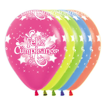 Globos Sempertex Feliz Cumpleanos Neon R12 x 12 und  
