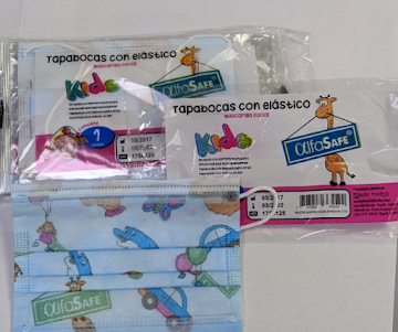 Tapabocas Alfa Trading   Desechables Pediátrico Blanco Bolsa X10Und.     