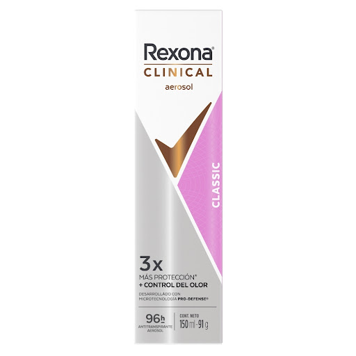 Desodorante Rexona Clinical Antitranspirante Classic Aerosol x 150 ml
