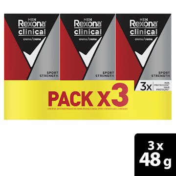 Desodorante Rexona Sport Strength Men Crema 48 gr x 3 und  